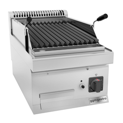 Gas lava stone grill - 5,5 kW - Tilting grill grid
