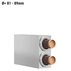 Dispensador de vasos - Doble - Acero inoxidable - Regulable Ø81-89mm