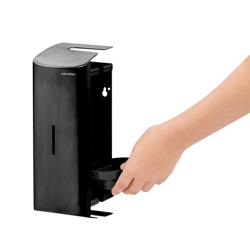 AIR-WOLF | Portascopino WC con frontale chiuso - Acciaio inox nero opaco