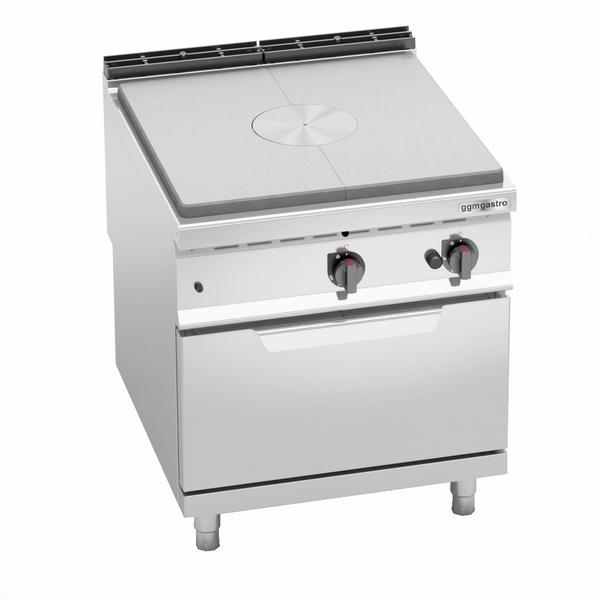 Gas platenfornuis - 20,8 kW - incl. statische gasoven - 7,8 kW