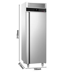 ثلاجة عمودية ستانلس ستيل PREMIUM - GN 2/1 - 700 mm - حتى -2…+8 °C - مع باب واحد