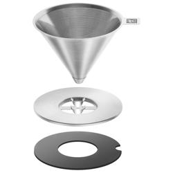 ZWILLING | Reusable Pour Over Coffee Filter – 18/10 Stainless Steel - Reusable - 1–4 Cups - Ø 10 cm