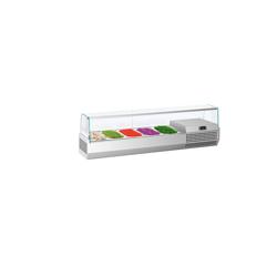 Tapasvitrine PREMIUM PLUS - met LED-verlichting - 1493x413mm - 5x GN 1/3