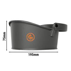 Koszyk do serwowania SNACKHOLDER - prostokątny - 195x160mm - Szary - z 1 uchwytem