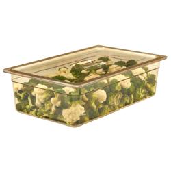 CAMBRO | H-PAN™ - مع مقبض - لون عنبري - GN1/1 غطية مسطحة مقاومة للحرارة (قطع x6)