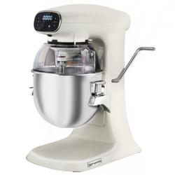 Planetmixer - 12 l - 880 W - inkl. visp, flatblandare och degkrok - med timer - med display - hellelfenben