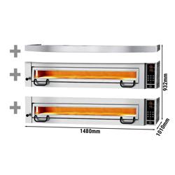 Elektrická pizza pec Power - 6+6× Ø 34 cm - až 450 °C - Touch (dotykové) - 1480x1010 mm - vč. digestoře