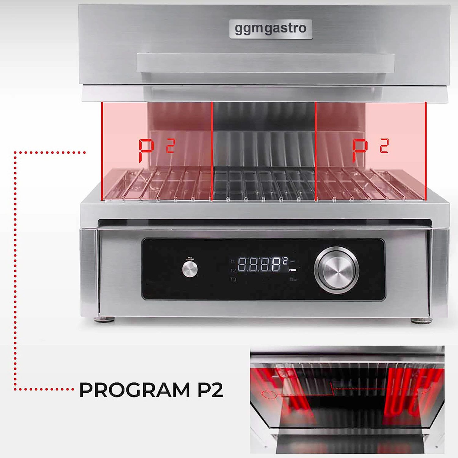 Salamandre électrique PRO - hauteur réglable - Quartz infrarouge - 4,5kW - 220V
