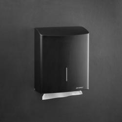 AIR-WOLF | Distributeur de serviettes en papier - pour 600 serviettes - inox - Noir