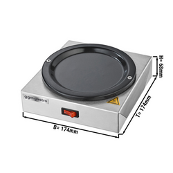 Warmhoudplaat - 60 Watt - voor 1 koffie of theepot Ø 174 mm
