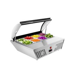 Kylmävitriini / ylhäältä asennettava vitriini - 67 L - 760mm - 8x GN 1/6 tai 4x GN 1/3