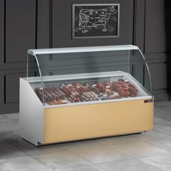 Koeltoonbank - 1256x979mm - 262 liter - front beige - rechte ruit