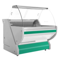 Koelvitrine - 990x1150mm - gebogen ruit - LED-verlichting - granieten werkblad - automatische ontdooiing