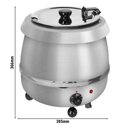 Soepwarmer - 9 liter - Roestvrij staal