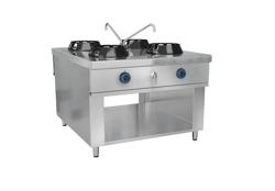 Gas wok cooker - 56kW - 4 burner - incl. 2 taps