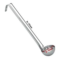 (4 pz) Mestolo - 0,05 L - Lunghezza: 295mm - acciaio inox