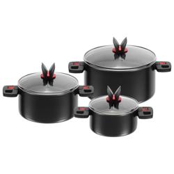 BALLARINI | Click & Cook Cookware Set – Non-stick Aluminium - Gas/Electric/Ceramic - Made in Italy
