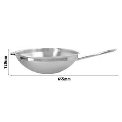 DEMEYERE | APOLLO 7 - Wok düz tabanlı -Ø 360mm - paslanmaz çelik