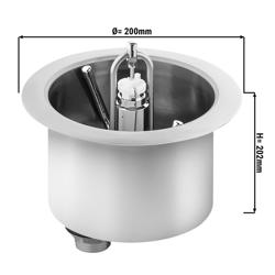 Inset Glass Rinser with automatic shut-off valve