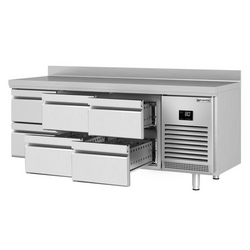 Koelwerkbank Premium PLUS - 1960x700mm - 6 laden & achterwand