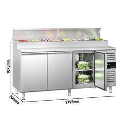 Zubereitungstisch PREMIUM - 1800mm - für 10x GN 1/3 - 3 Türen