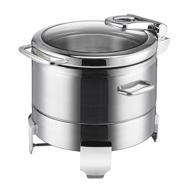 Calentadores de comida, Chafing Dish de acero inoxidable - 8,9 litros - redondo