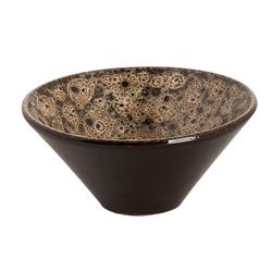 (24 kpl) tarjoilukulho - SABANA - steinzeug - 100 ml - pyöreä - Ø 100 mm - konepesunkestävä, mikron ja uunin kestävä, ammattilaatu - ruskea/valkoinen