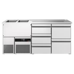 Balcão frigorífico para cerveja PREMIUM - 1950x700mm - 5 gavetas