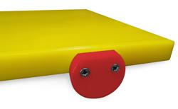 (2 pz) Fermi antiscivolo per tagliere - 40x10x35mm - Rosso - viti incluse