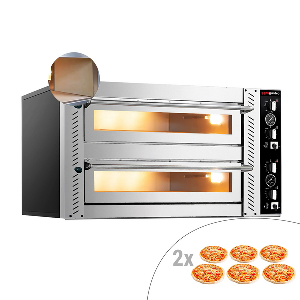 Forno de pizza 6+6x 30 cm (full fireclay)