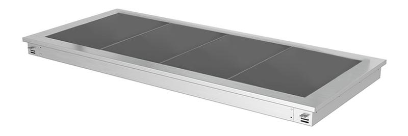 Plaque chauffante encastrable - 1500 mm - 4x GN 1/1 - 1,8 kW