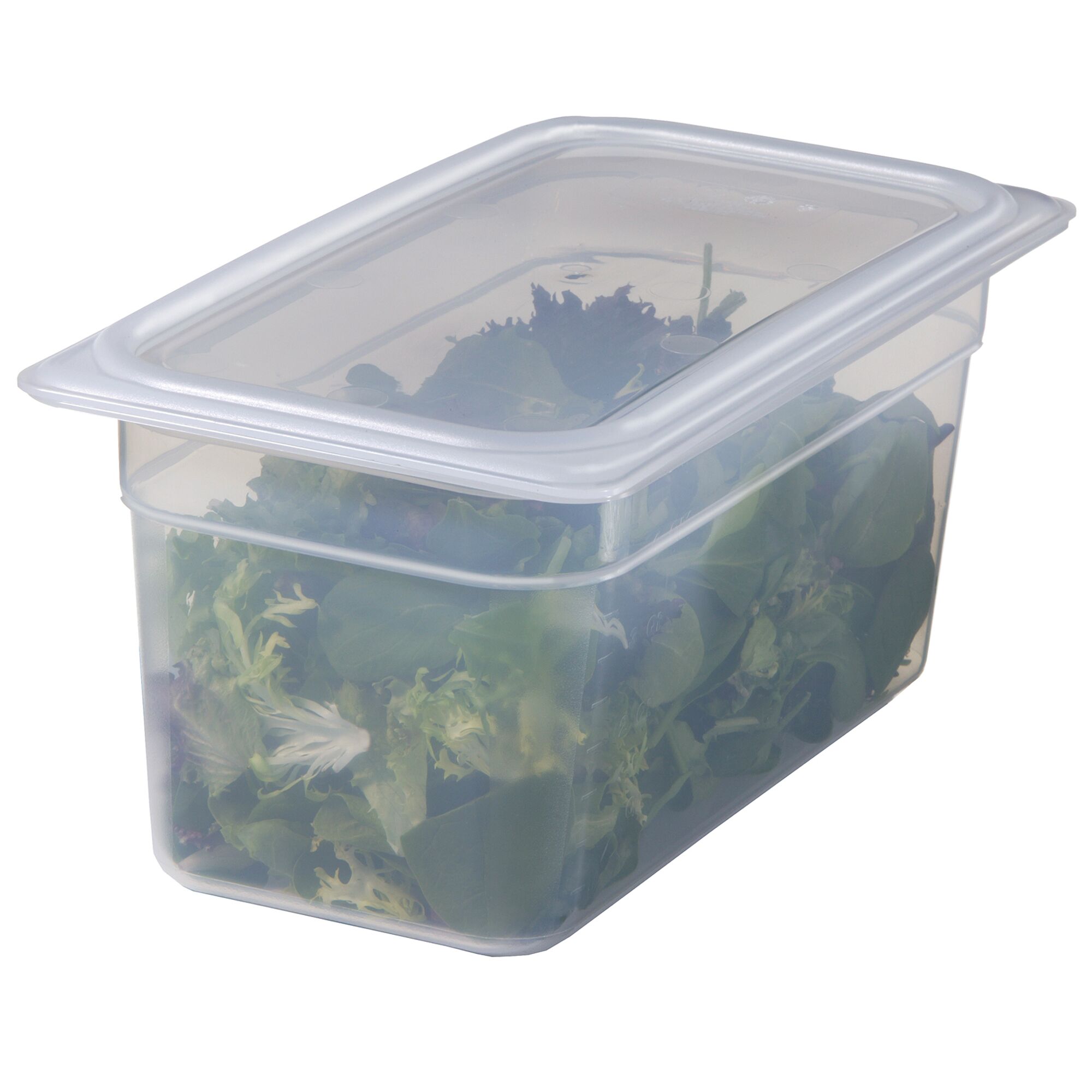 (6 pièces) CAMBRO | Contenants GN 1/4 en polypropylène – laiteux – hauteur : 100 mm         
