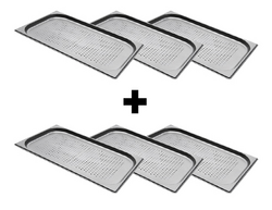 Conteneur GN en acier inoxydable 1/1 - perforé - Hauteur : 20 mm        