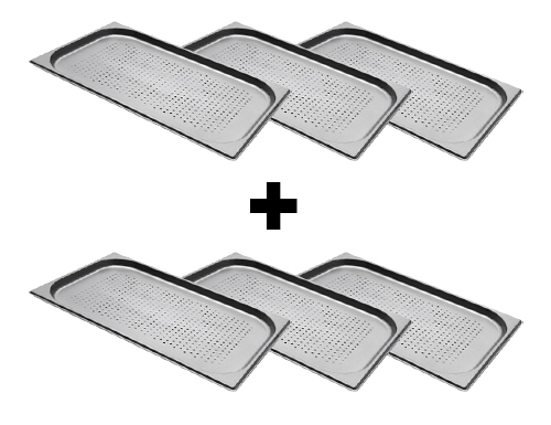 Pojemnik ze stali nierdzewnej GN 1/1 - perforowany – Głębokość 20 mm