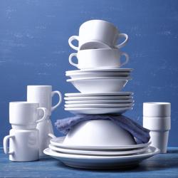 (6 pièces) BUDGETLINE - Bol Mammoet - 260ml - Blanc	