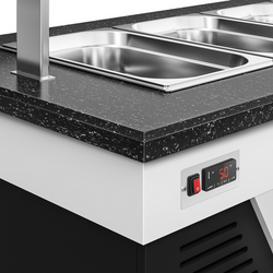 Буфетная Станция BELFAST - с Водяной  баней  (Bain-marie) -1600мм - для 4x GN 1/1