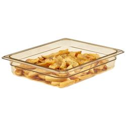(6 stuks) CAMBRO | H-PAN™ - Hittebestendige Gastronormbak 1/2 - Amber - Hoogte: 65mm