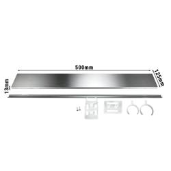 Rodapé em aço inox para armário - 500x125mm - para a série SS e P7R