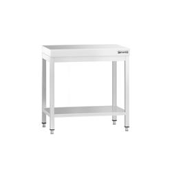 Τραπέζι Εργασίας PREMIUM ανοξείδωτος Χάλυβας - 800x700 χλσ. - με Ράφι βάσης χωρίς Πλάτη στήριξης