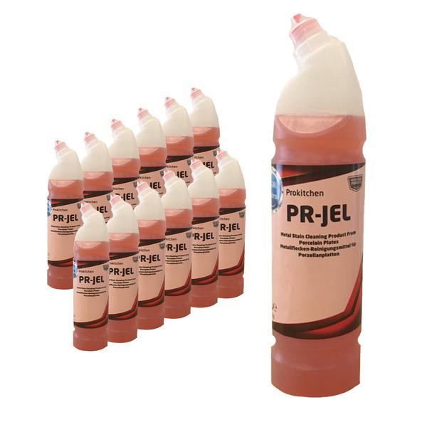 (12 قطع) منظف البورسلان للتلميع وإزالة الخدوش - 1 Liter - 12 x 1 Liter - سهل الاستخدام - فعال للتنظيف الموضعي - مناسب للفنادق والمطاعم