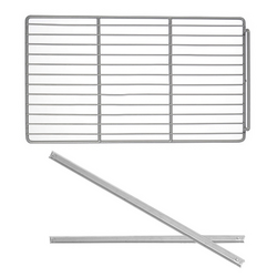 Roestvrijstalen rails - 550mm - met geplastificeerd draagrooster - 320x555mm - geschikt voor SAS & POS7