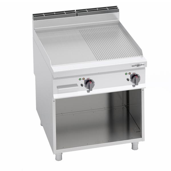 Elektromos grilltál - sima-bordázott felületű (11,4 kW)