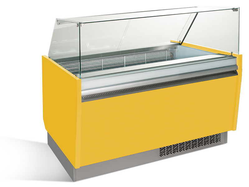 Dondurma Tezgahı LIAM -  1560mm - Statik- 13+13x5 Litre Dondurma Kabı için- Sarı