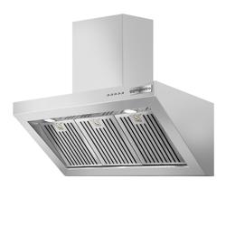 Hotte profissional Mural com tecnologia de plasma - 900mm - 96% de eficiência de filtração - com controlo tátil, motor, iluminação LED