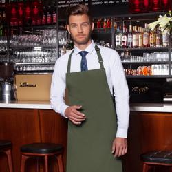 (6 pieces) KARLOWSKY | Basic Bib Apron – Moss Green - 750×900 mm - Adjustable Neck