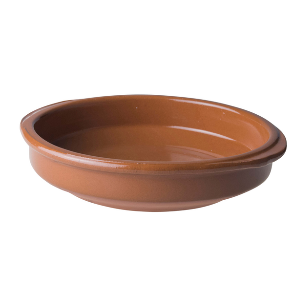(6 peças) CLASSICO - Prato de forno de tapas - 16 x 3,5 cm - Castanho