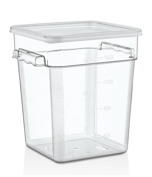 Recipiente alimentar - com tampa - em plástico - 17,2 litros