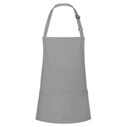 KARLOWSKY | Basic Short Bib Apron – Basalt Grey - 75×60 cm - Adjustable neck strap