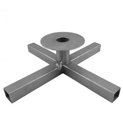 Portaspiedi - 350x350x98mm | Ø spiedo max 30mm - acciaio inox | spiedo bloccabile | smontabile | montaggio semplice - compatibile con DUI6R, DUI8R, DUI10R