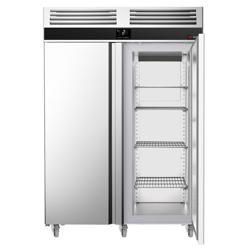 Jääkaappi ruostumatonta terästä PREMIUM - GN 2/1 - 1400 L - 2 ovea ja pyörät - Britanniaan	